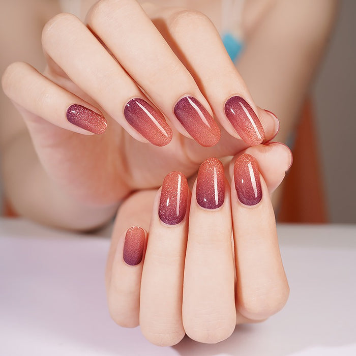 Sunset Shimmer Semi-Cured Gel Nail Set