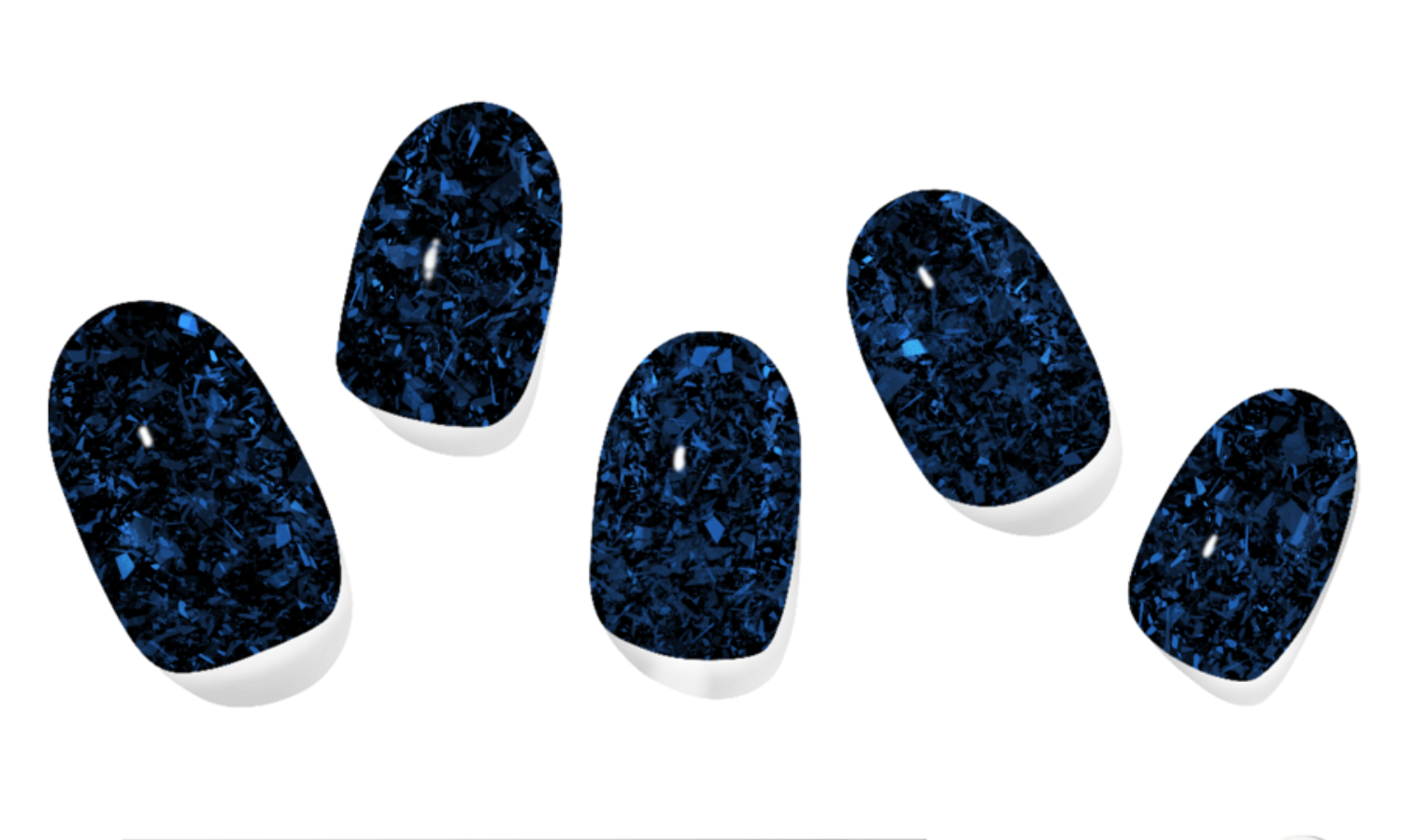 Sapphire Glitz Semi-Cured Gel Nail Set
