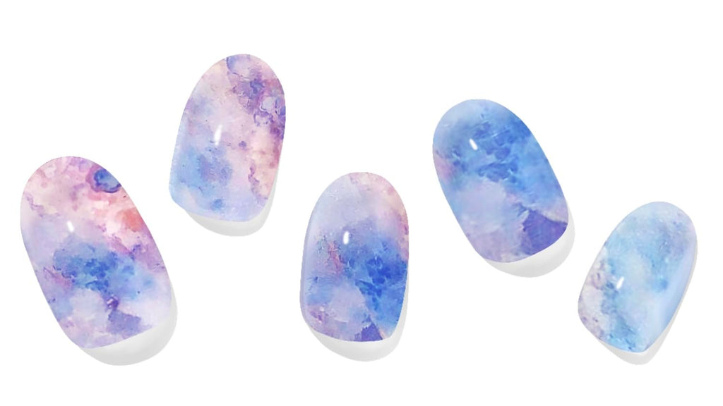 Aqua Marble Semi-Cured Gel Nail Set