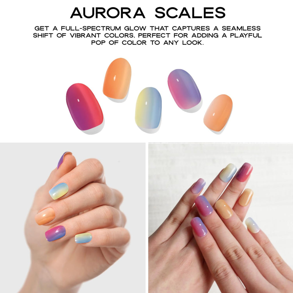 Aurora Scales Semi-Cured Gel Nail Set