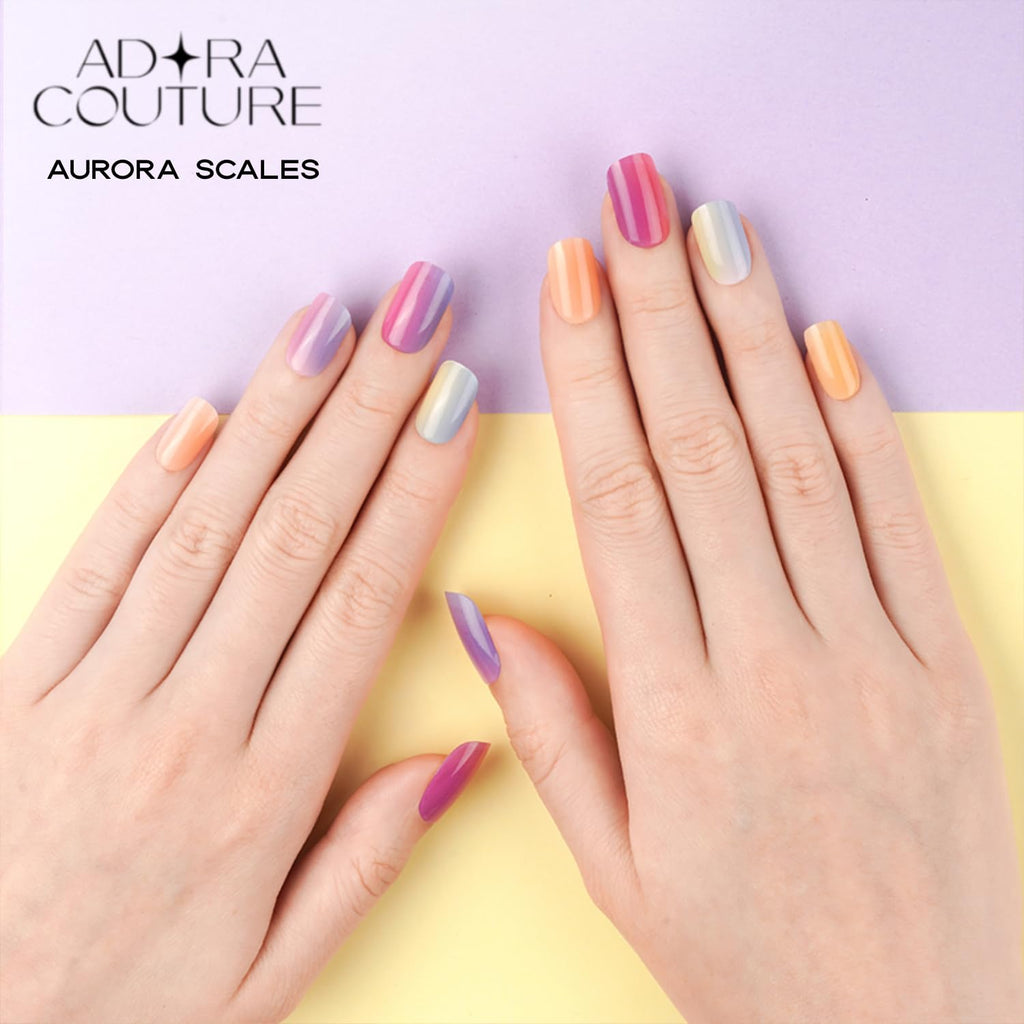 Aurora Scales Semi-Cured Gel Nail Set