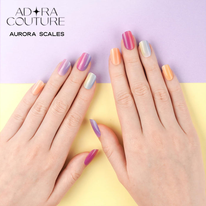 Aurora Scales Semi-Cured Gel Nail Set
