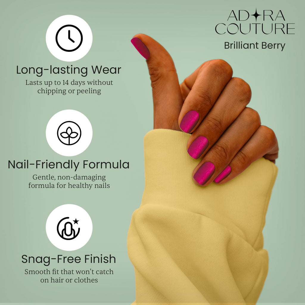 Brilliant Berry Semi-Cured Gel Nail Set