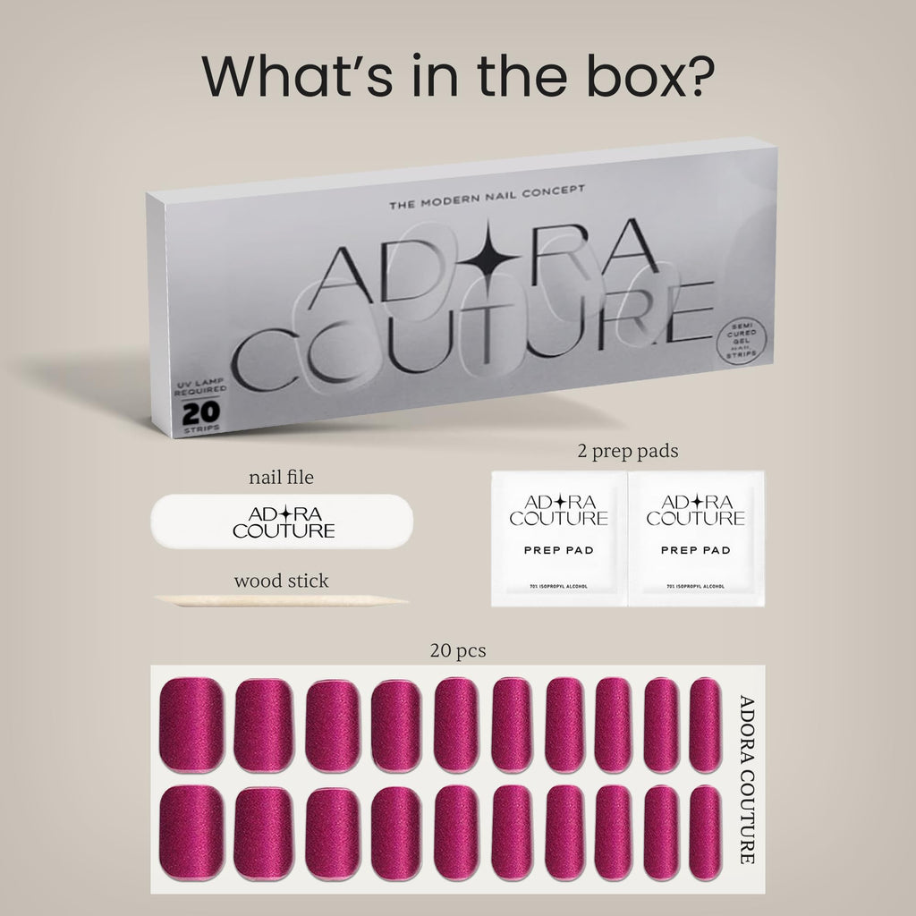 Brilliant Berry Semi-Cured Gel Nail Set