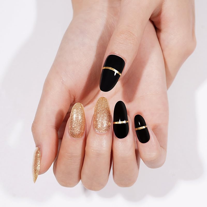 Black Tie Semi-Cured Gel Nail Set