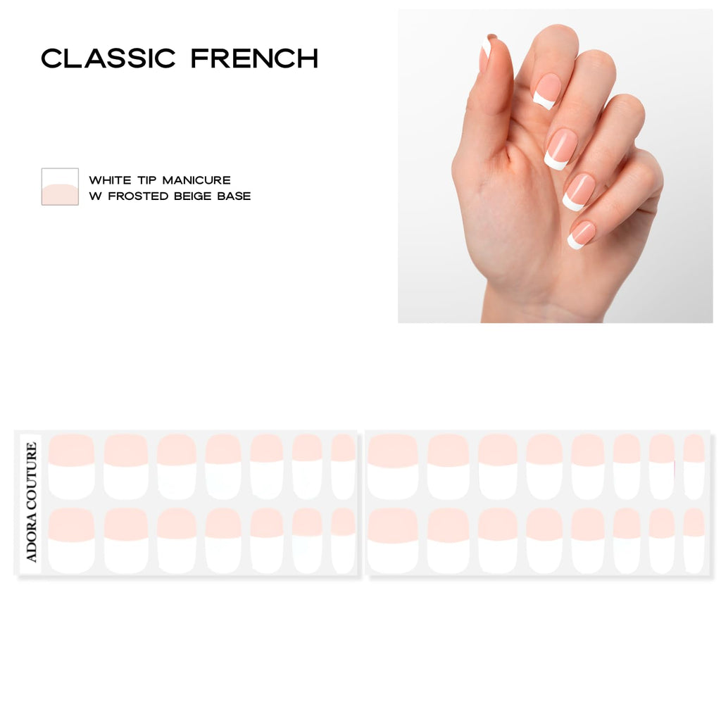 Classic French Semi-Cured Gel Nail Set