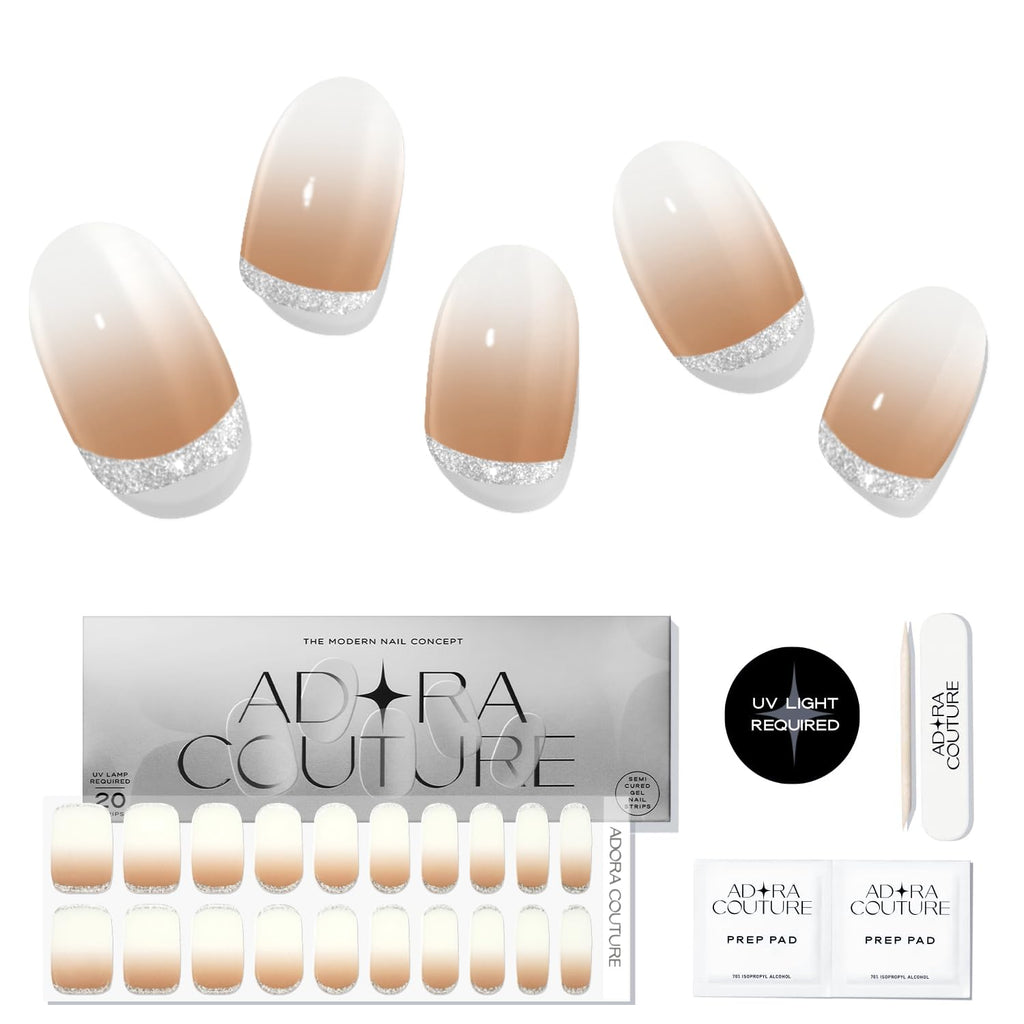 Cocoa Glimmer Semi-Cured Gel Nail Set