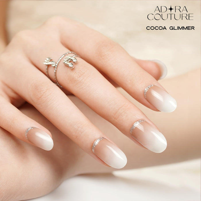 Cocoa Glimmer Semi-Cured Gel Nail Set