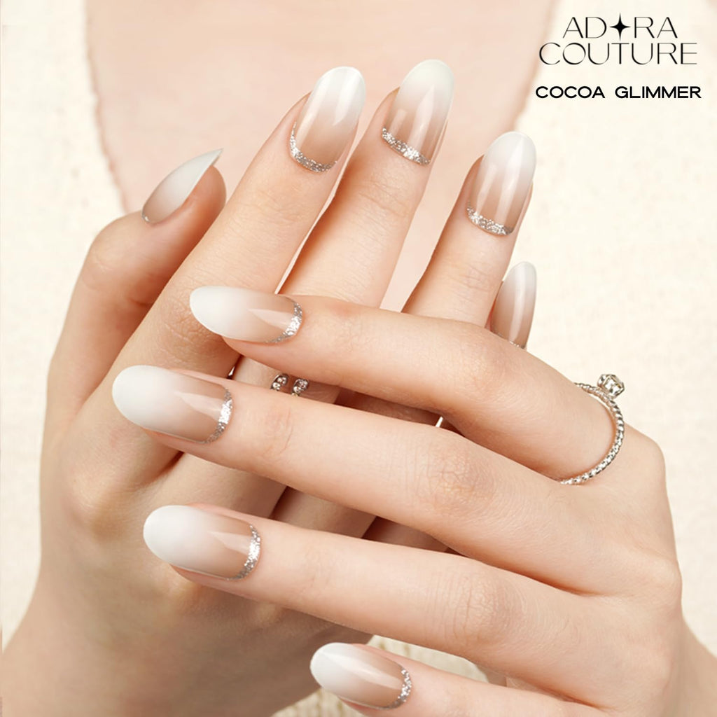 Cocoa Glimmer Semi-Cured Gel Nail Set
