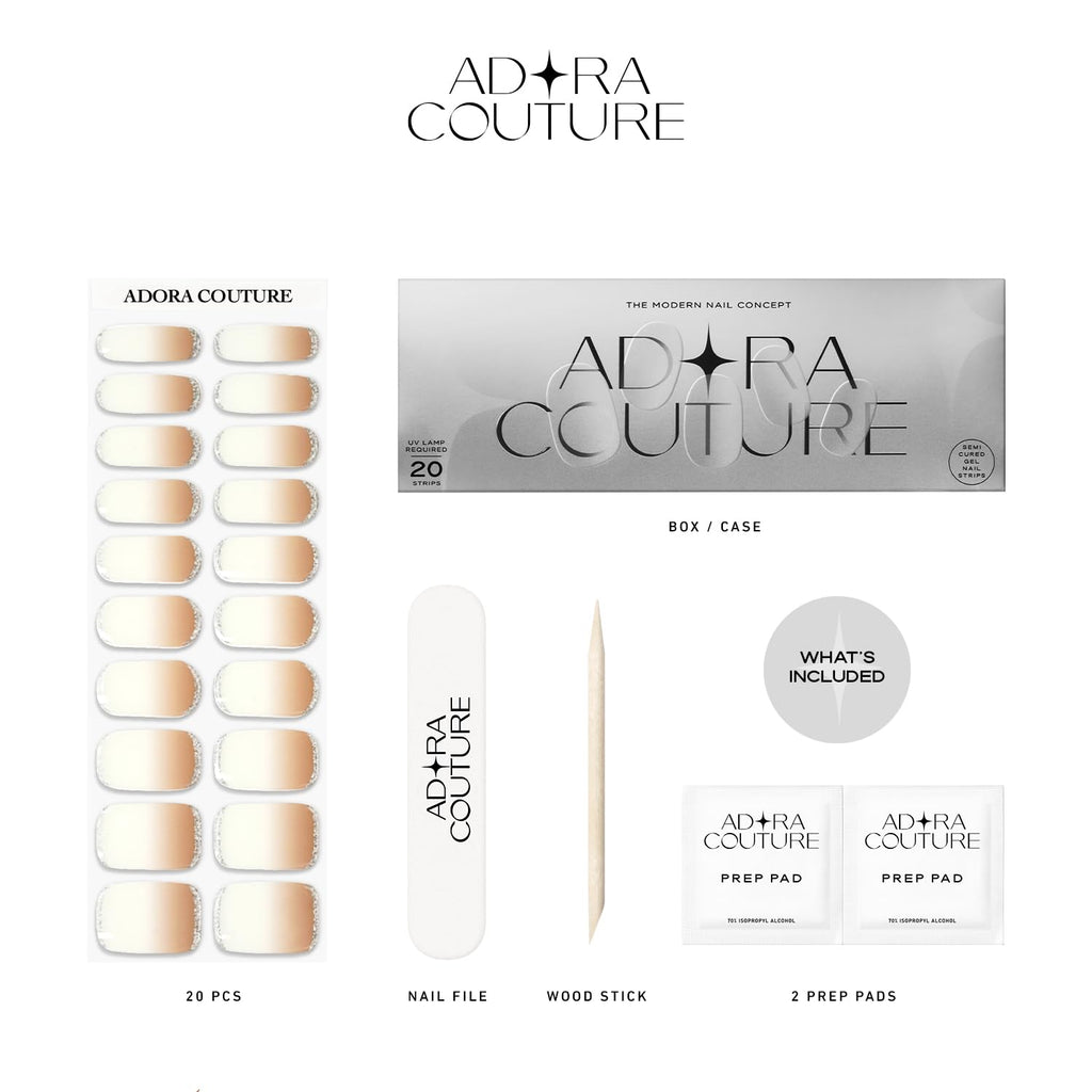 Cocoa Glimmer Semi-Cured Gel Nail Set
