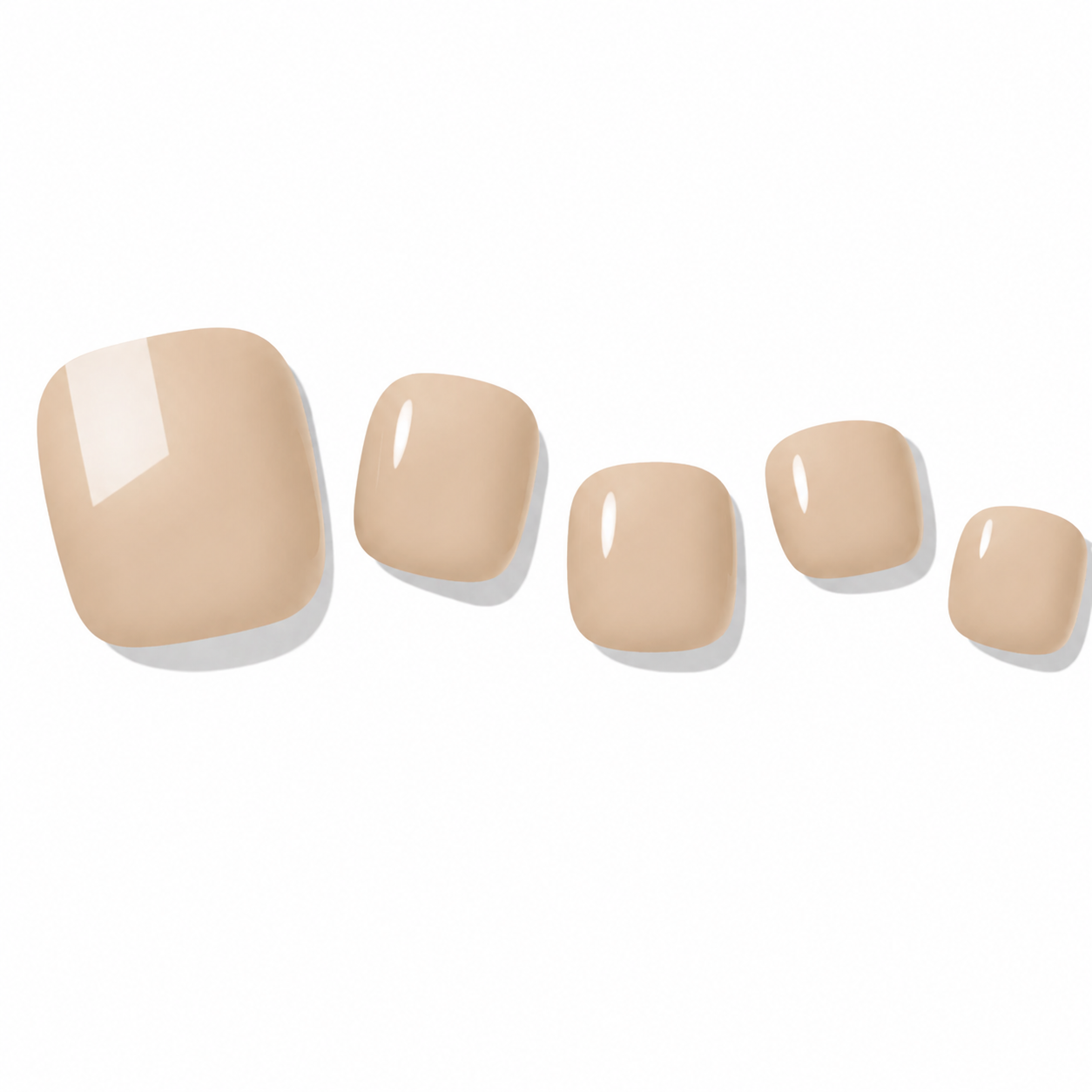 Light Brown Pedicure Gel Nail Strips
