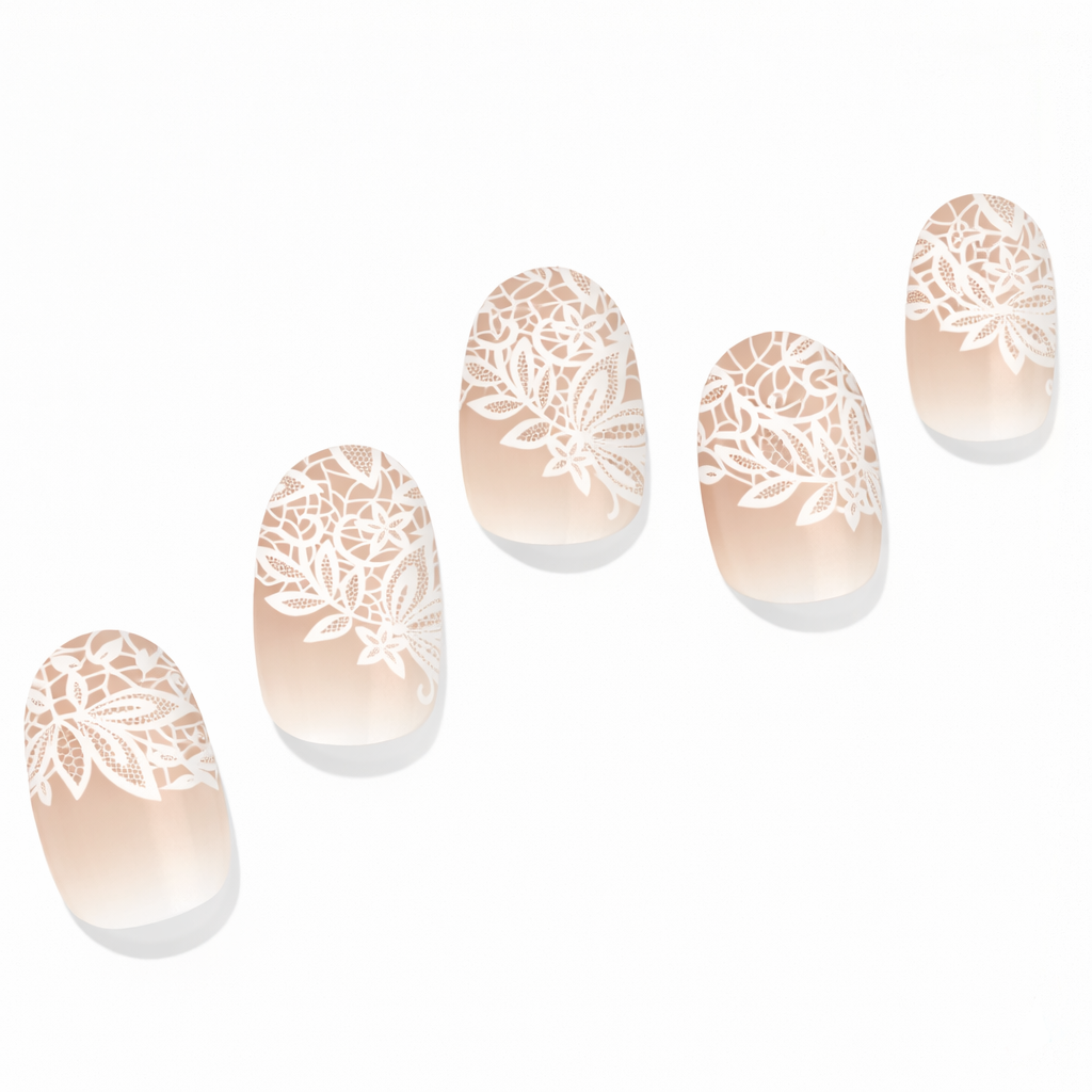 Milky Lace Semi-Cured Gel Nail Set