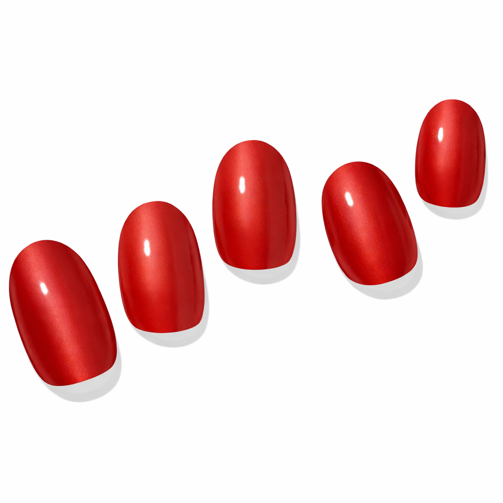 Chrome Red Semi-Cured Gel Nail Set