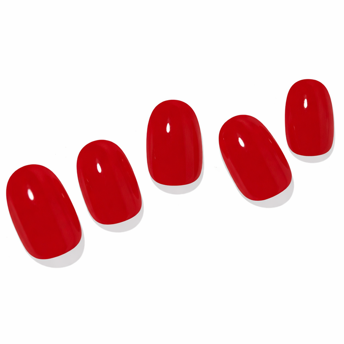 Painted Red Semi-Cured Gel Nail Set