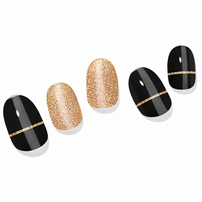 Black Tie Semi-Cured Gel Nail Set