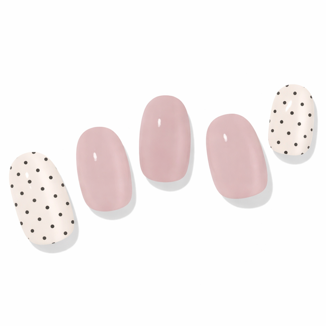 Dotted Rose Semi-Cured Gel Nail Set