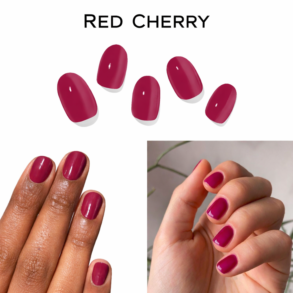 Red Cherry Semi-Cured Gel Nail Set