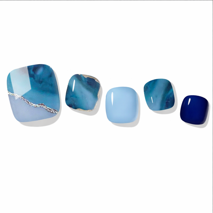 Blue Ocean Pedicure Gel Nail Strips