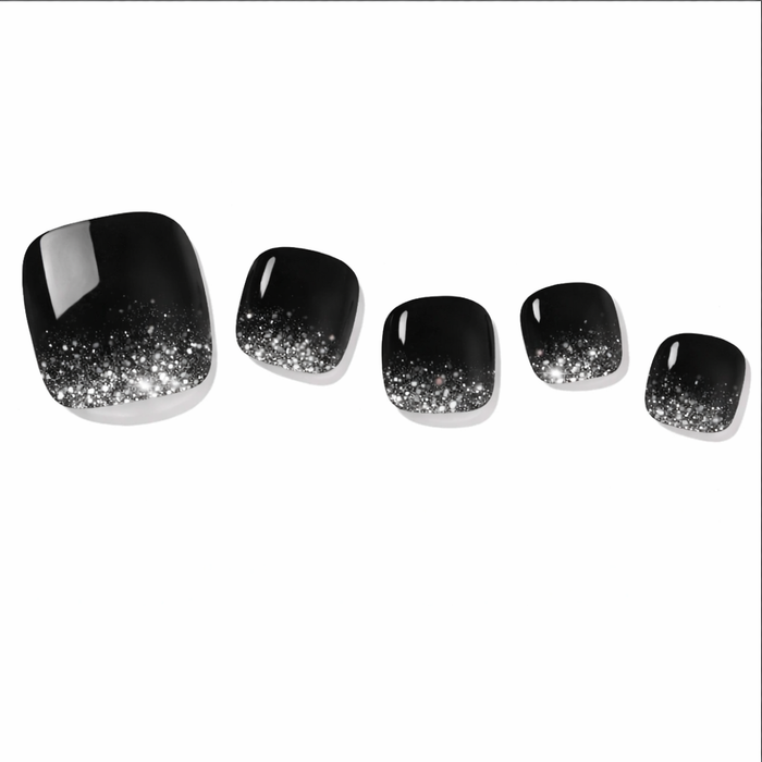 Midnight Glam Pedicure Gel Nail Strips