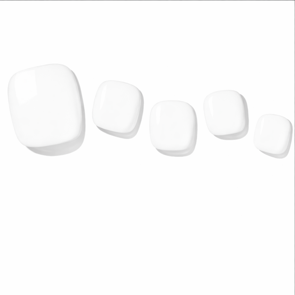 White Pedicure Gel Nail Strips