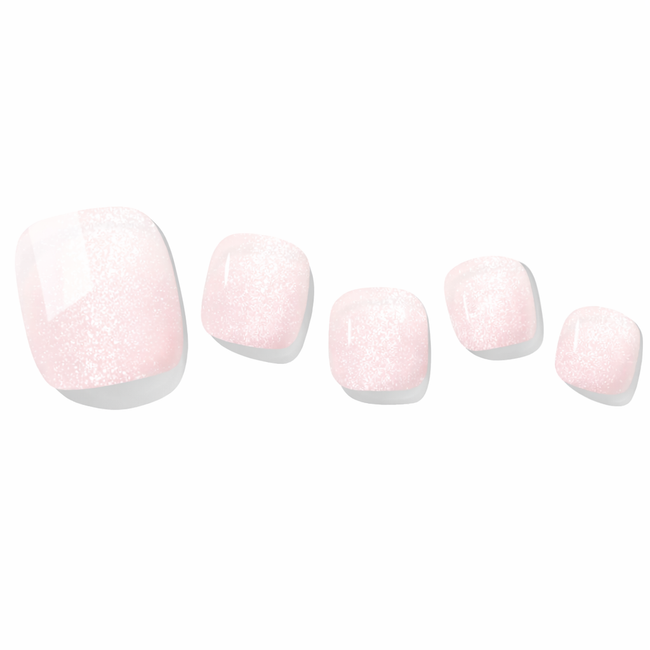 Pink Pearl Pedicure Gel Nail Strips