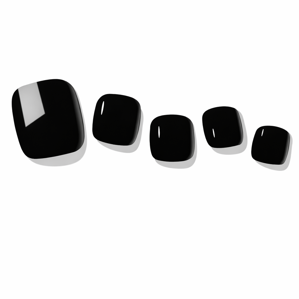 Black Pedicure Gel Nail Strips