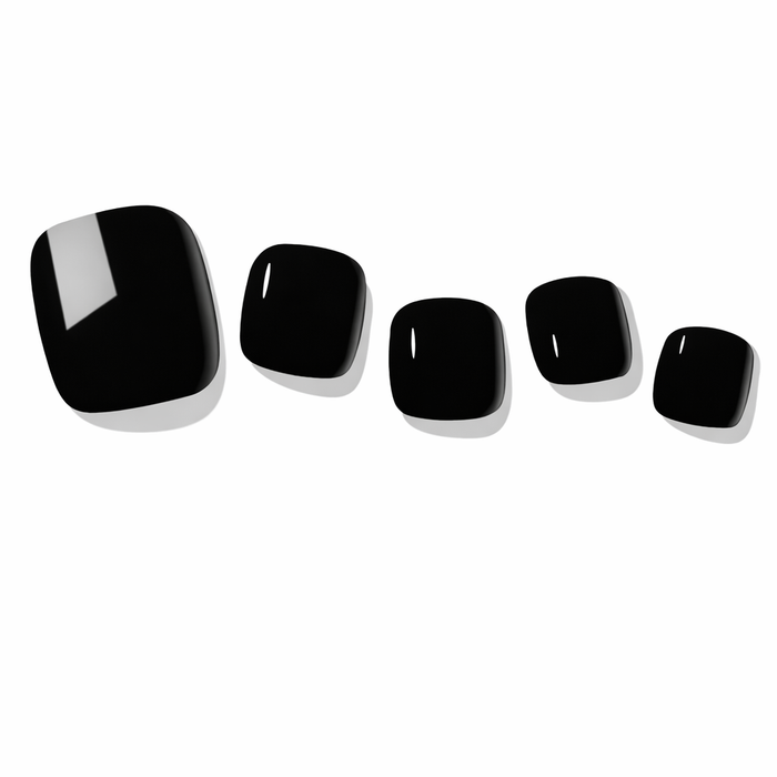 Black Pedicure Gel Nail Strips