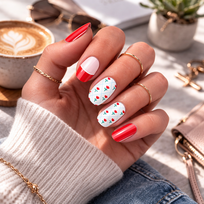 Red Rose Edit Semi-Cured Gel Nail Set