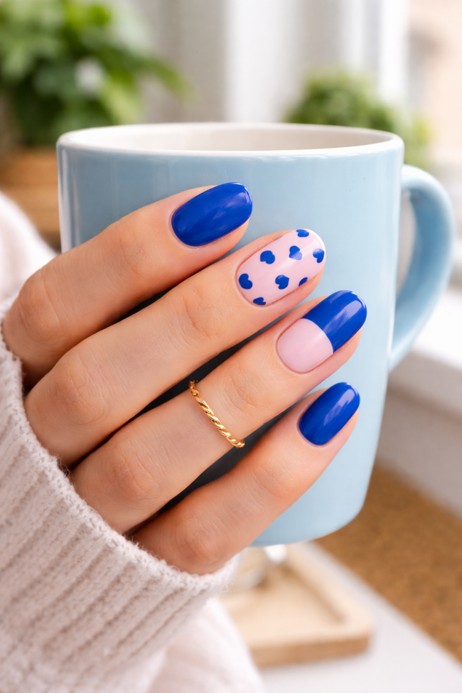 Cobalt Canvas Semi-Cured Gel Nail Set