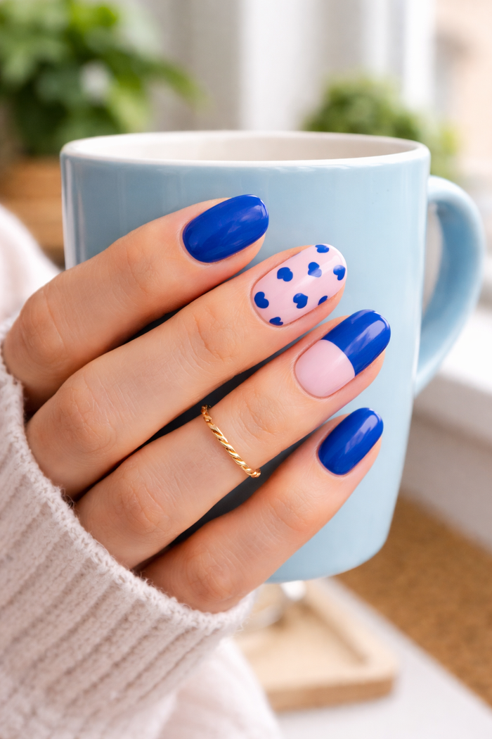 Cobalt Canvas Semi-Cured Gel Nail Set