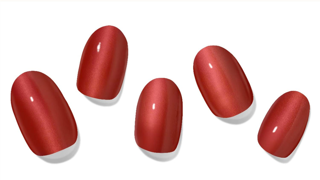 Chrome Red Semi-Cured Gel Nail Set