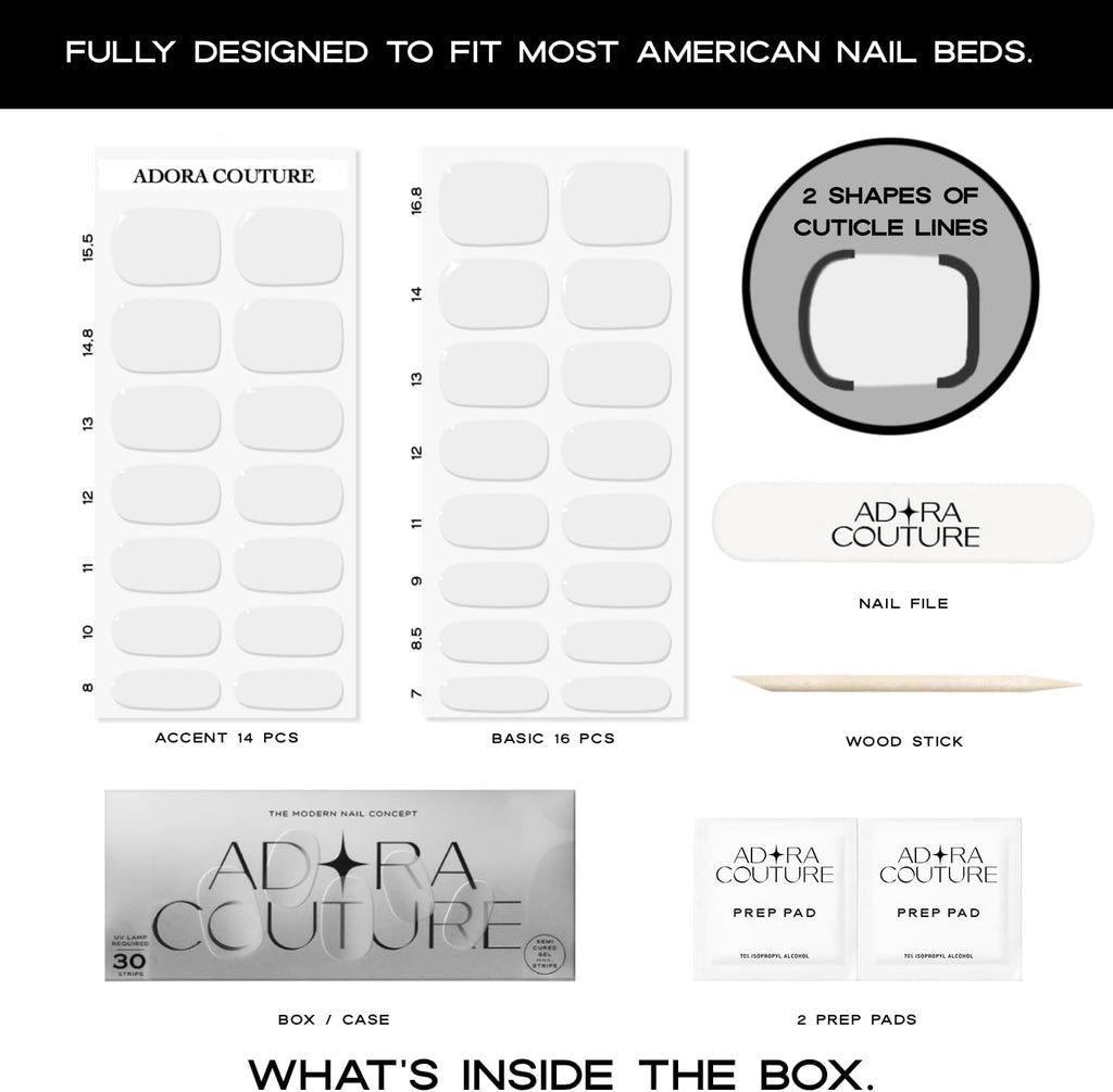Strong Clear Semi-Cured Gel Nail Set