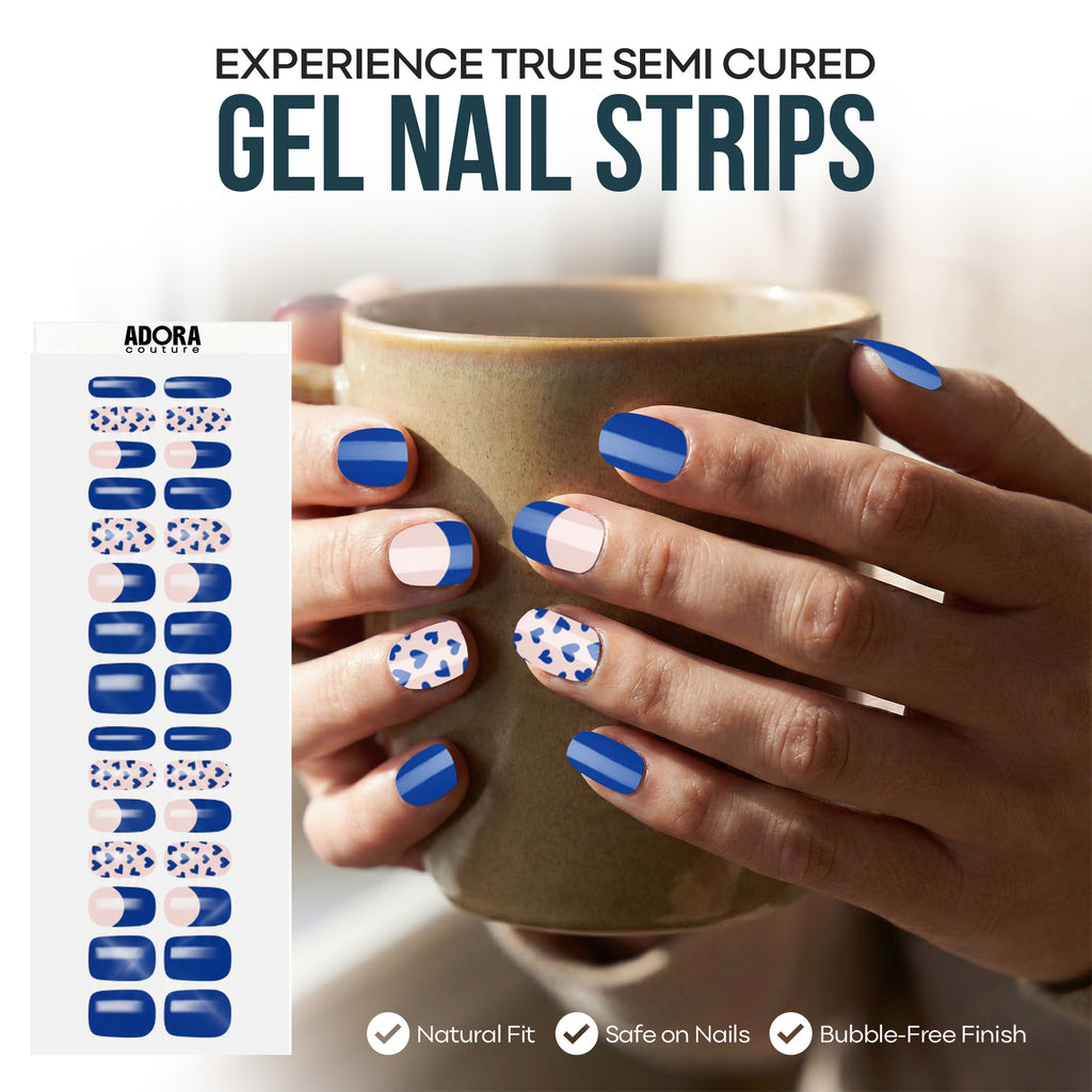 Cobalt Canvas Semi-Cured Gel Nail Set