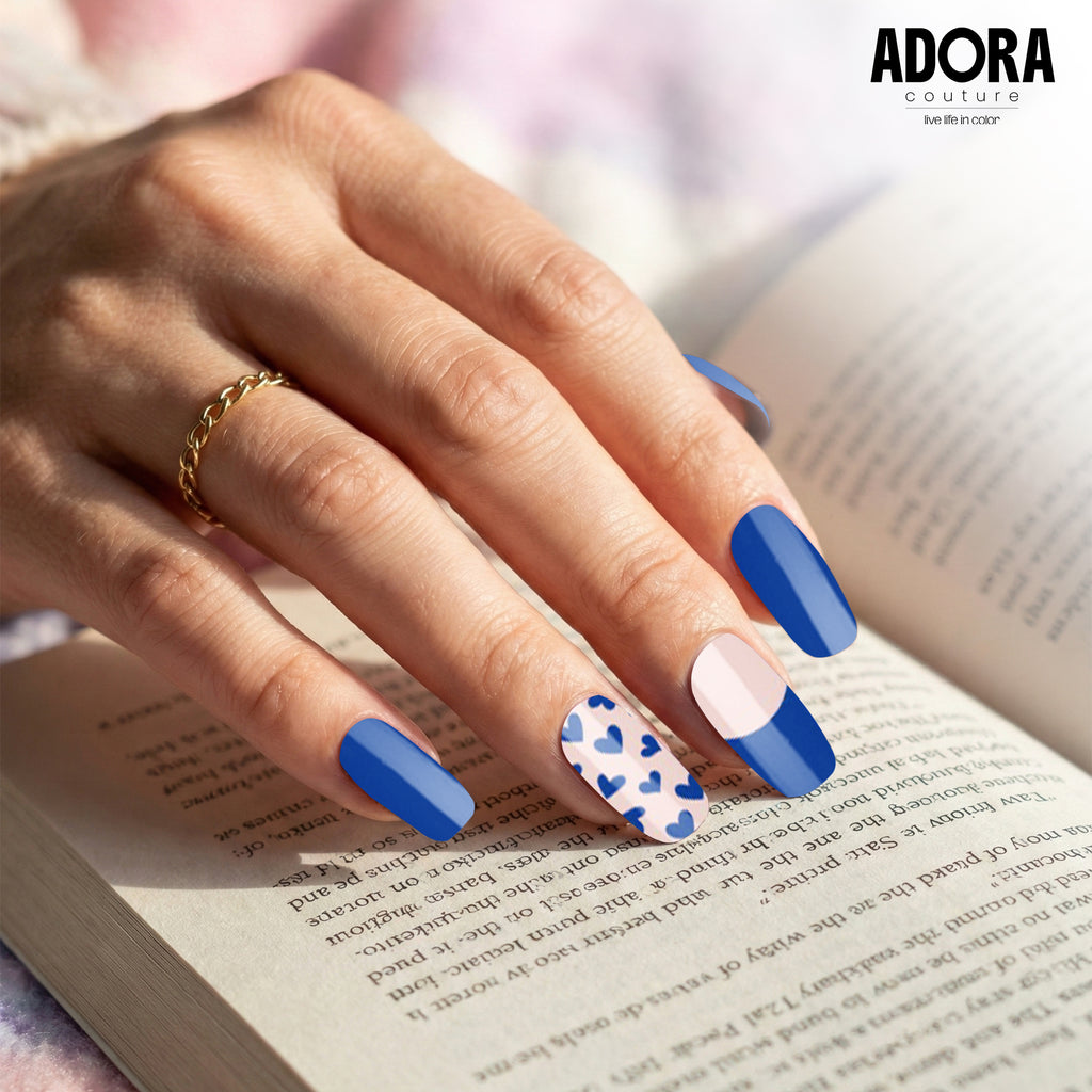 Cobalt Canvas Semi-Cured Gel Nail Set