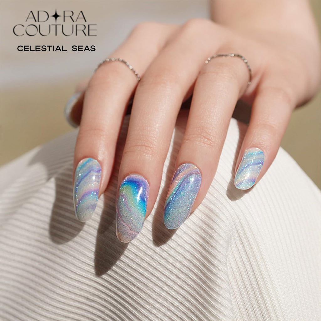 Celestial Seas Semi-Cured Gel Nail Set