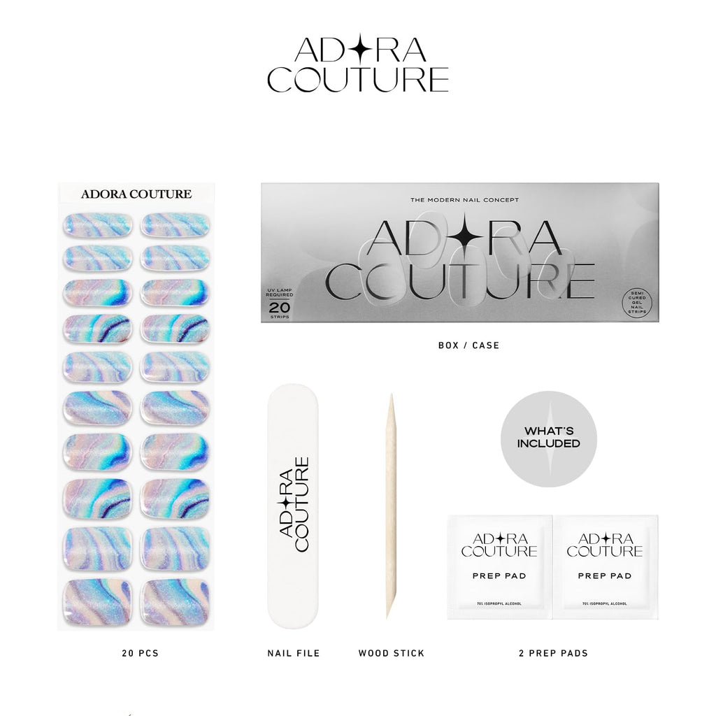 Celestial Seas Semi-Cured Gel Nail Set