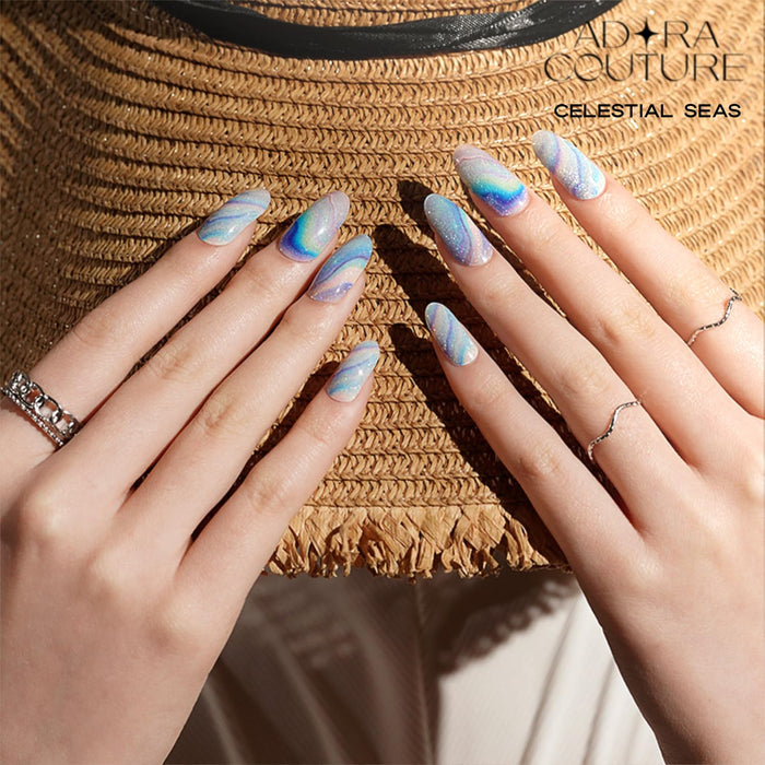 Celestial Seas Semi-Cured Gel Nail Set