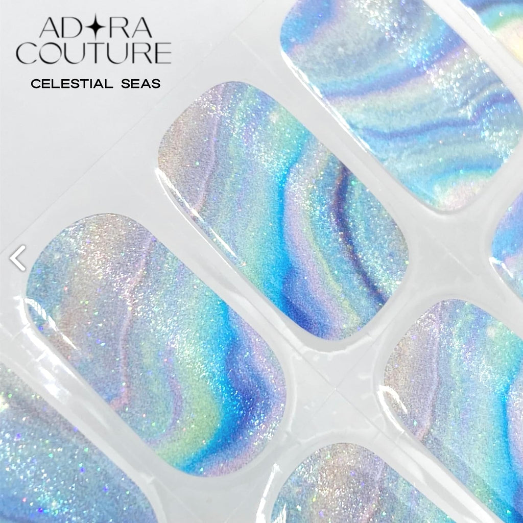 Celestial Seas Semi-Cured Gel Nail Set