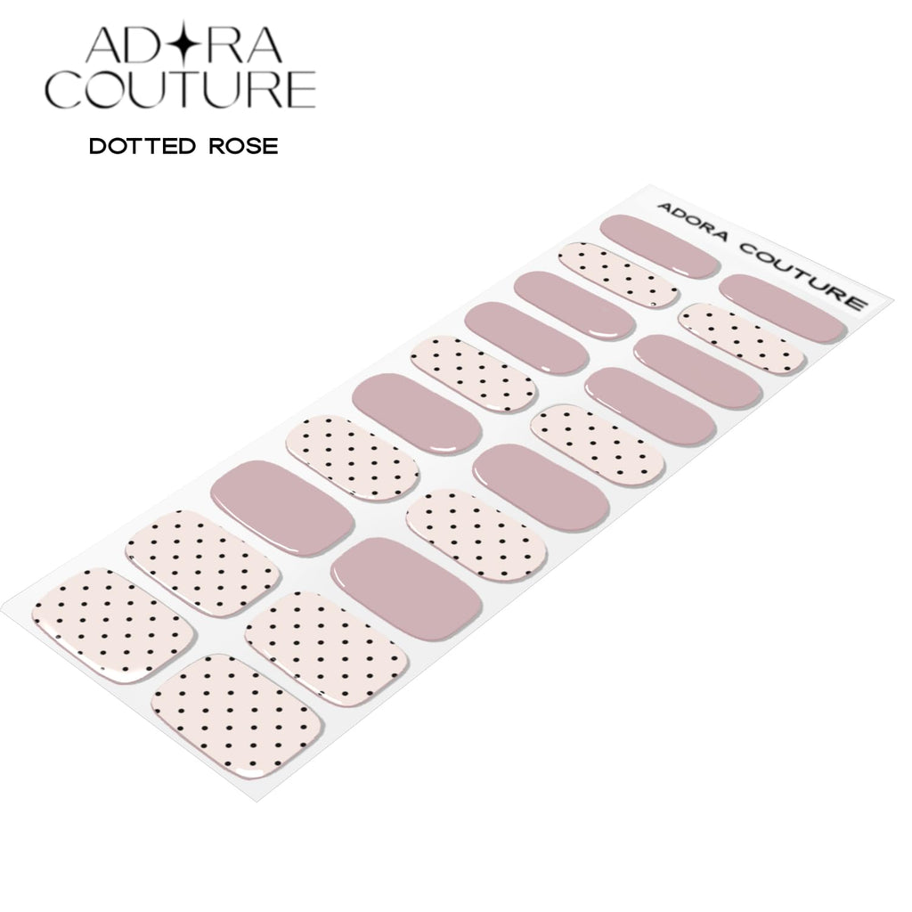 Dotted Rose Semi-Cured Gel Nail Set