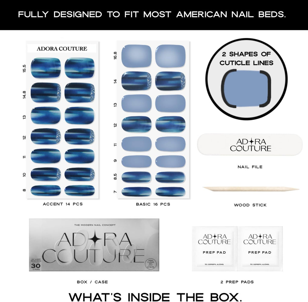 England Royal Semi-Cured Gel Nail Set