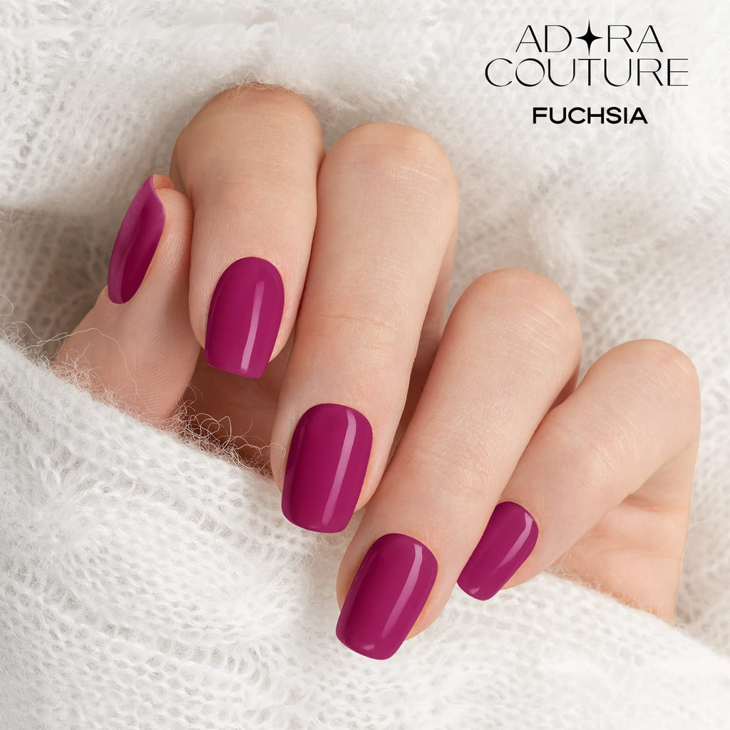 Fuschia Semi-Cured Gel Nail Set