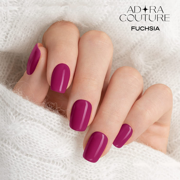Fuschia Semi-Cured Gel Nail Set