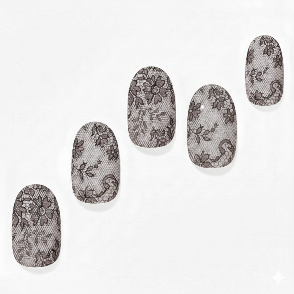 Midnight Lace Semi-Cured Gel Nail Set
