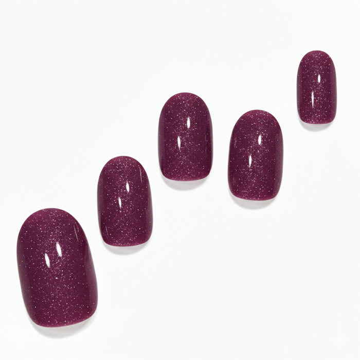 Velvet Plum Semi-Cured Gel Nail Set