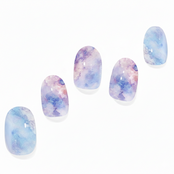 Aqua Marble Semi-Cured Gel Nail Set