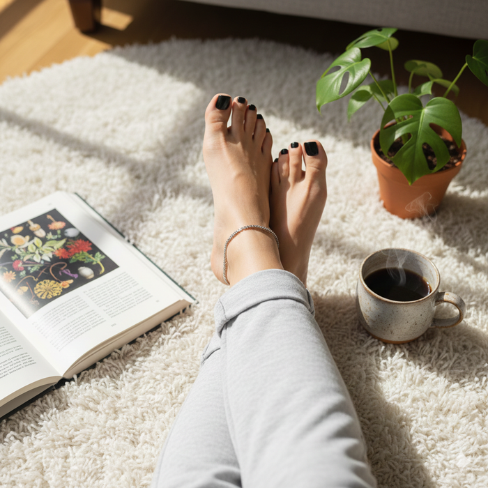 Black Pedicure Gel Nail Strips