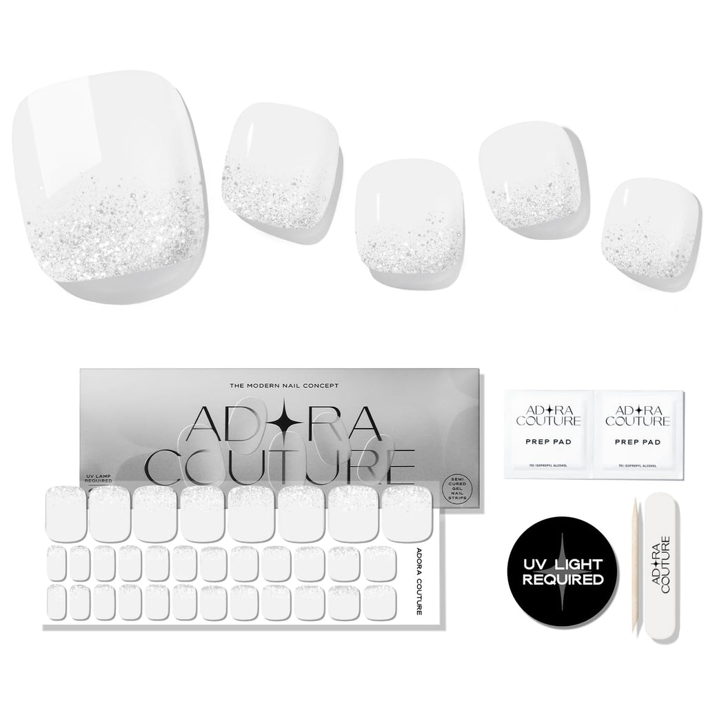 Icy Glam Pedicure Gel Nail Strips