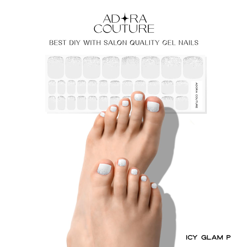Icy Glam Pedicure Gel Nail Strips