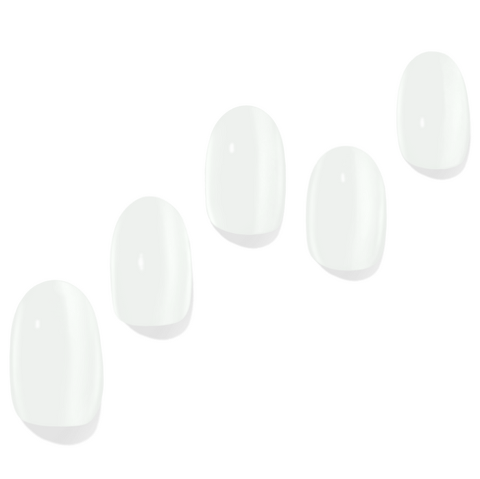 Simple White Semi-Cured Gel Nail Set
