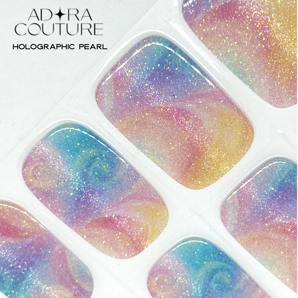 Holographic Pearl Semi-Cured Gel Nail Set